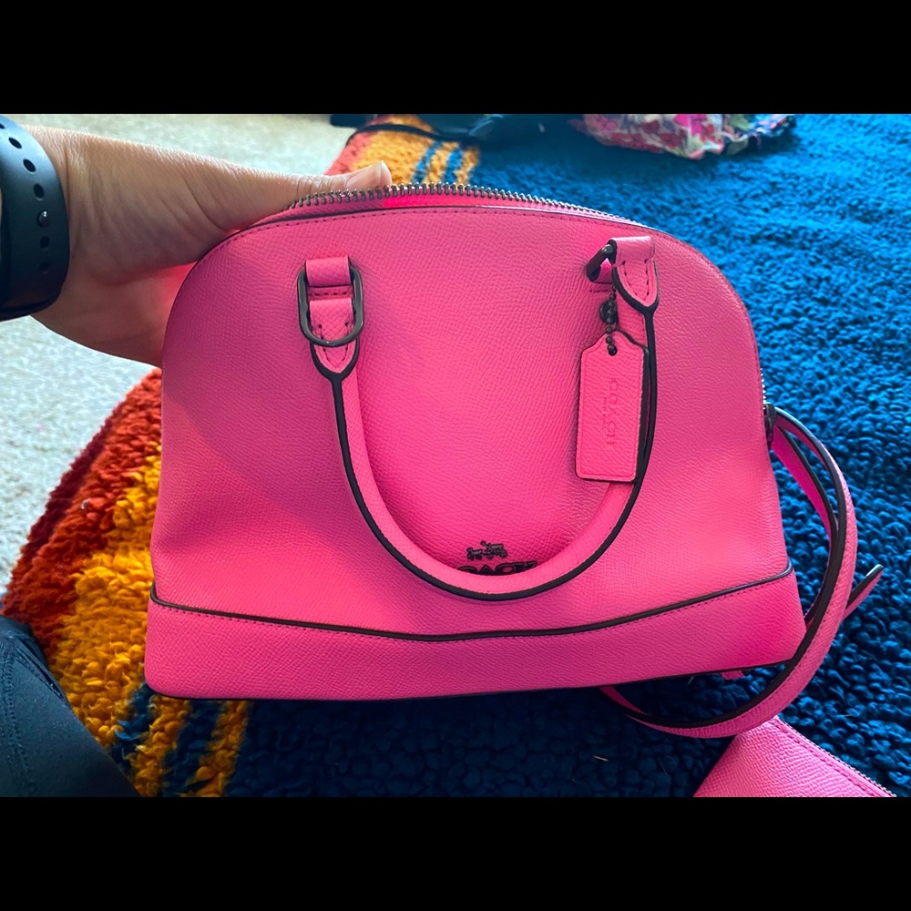 Pink coach crossbody